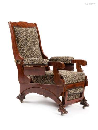 A Northern European Mahogany Metamorphic Armchair