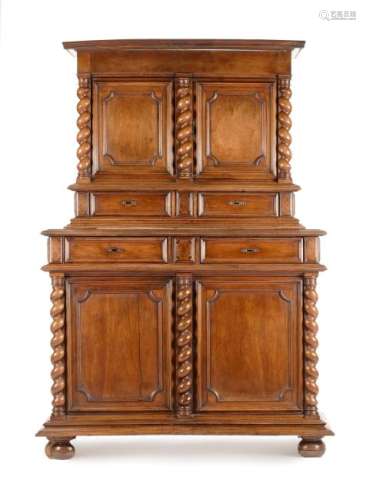 A French Provincial Walnut Cabinet Height 83 x width 57