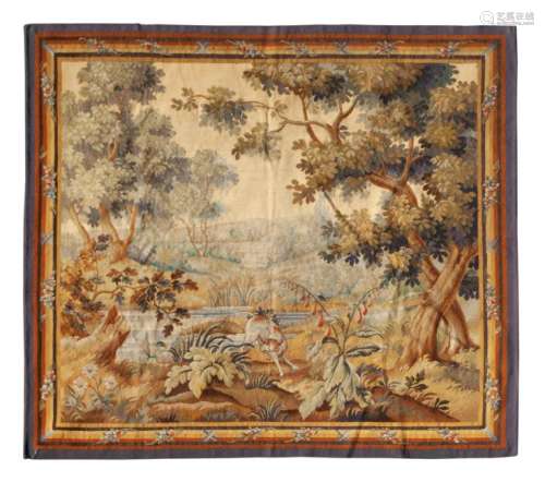 A Continental Wool Tapestry 5 feet 2 inches x 5 feet 9