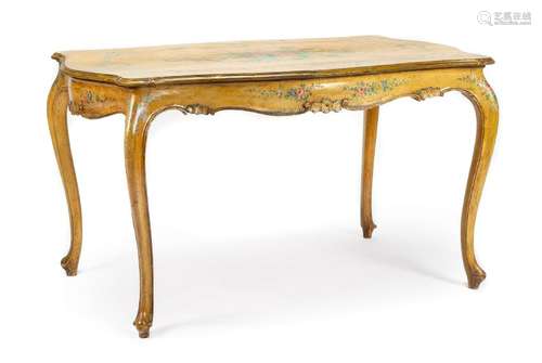 A Venetian Painted Center Table Height 30 x width 54 x