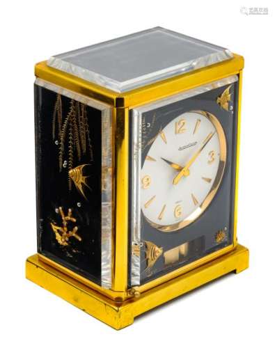 A Jaeger LeCoultre Marina Atmos Clock Height 9 inches.