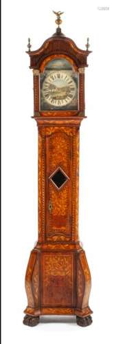 A Diminutive Dutch Marquetry Tall Case Clock Height 77