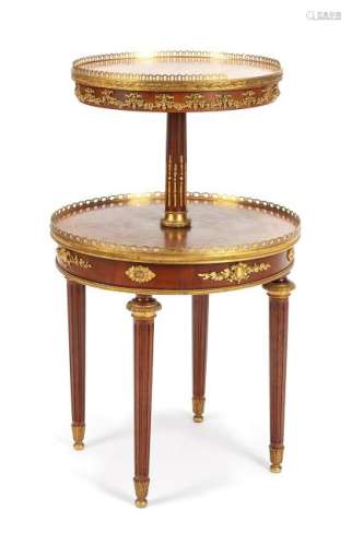 A Napoleon III Gilt Metal Mounted Occasional Table