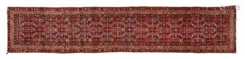 A Malayer Wool Runner 16 feet 7 inches x 3 feet 3