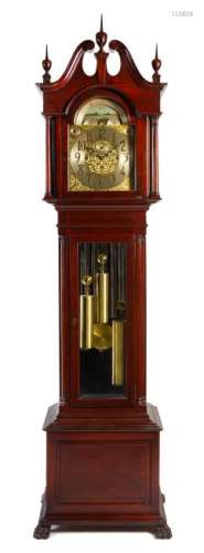 An American Tall Case Clock Height 96 x width 23 1/2 x