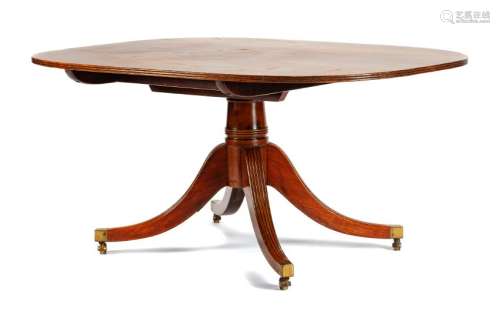 A Regency Mahogany Breakfast Table Height 28 x width 58