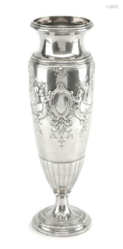 An American Silver Vase, International Silver Co.,