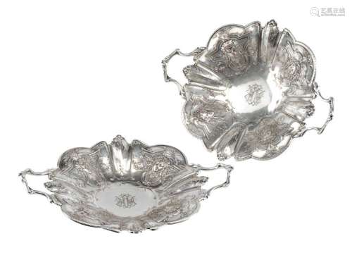 A Pair of French Silver-Plate Serving Bowls,