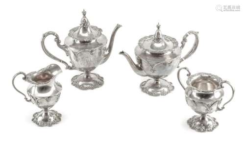 An American Silver Four-Piece Tea and Coffee Service,