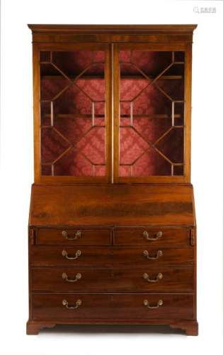 A George III Style Mahogany Secretary Bookcase Height