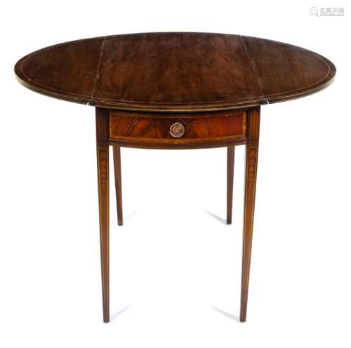 A George III Style Mahogany Pembroke Table Height 28