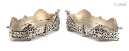 A Pair of Silver-Plate Jardinieres, ,