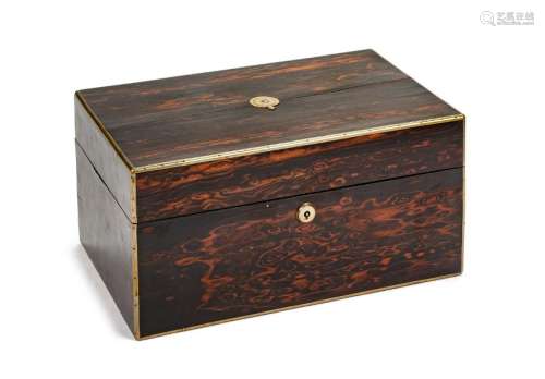 A Regency Style Calamander Vanity Box Width 12 1/4