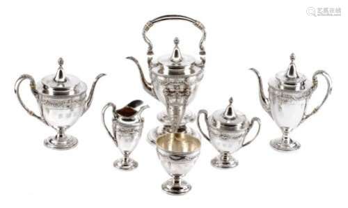 An American Silver Six-Piece Tea and Coffee Service,