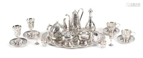 An Extensive Indian Silver-Plate Tea, Coffee and