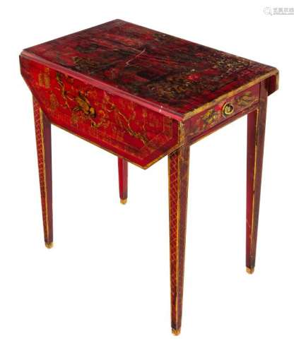 A George III Style Painted Pembroke Table Height 27 1/4