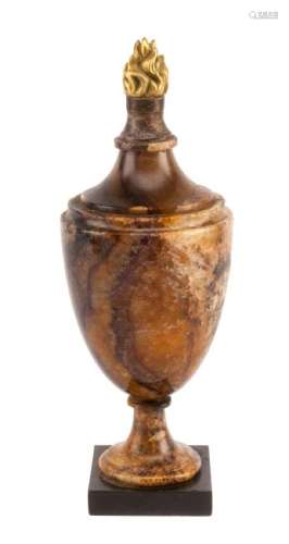 An English Bronze Mounted Blue John Urn Height 12 1/2