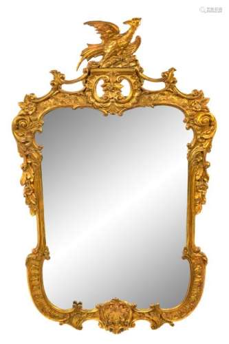 A George II Style Giltwood Mirror Height 50 1/2 x width