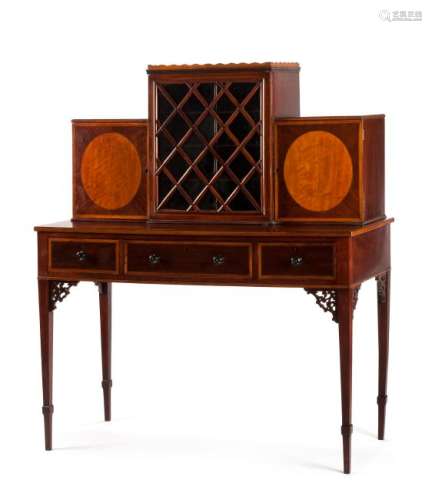 A Federal Style Mahogany Cabinet Height 58 x width 49 x