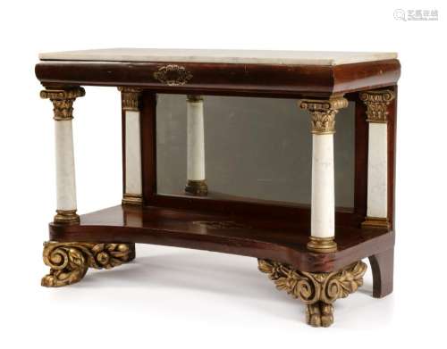 An American Classical Parcel Gilt Mahogany and Marble