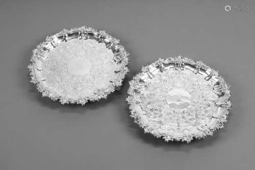 A Pair of Scottish George III Silver Salvers, James &