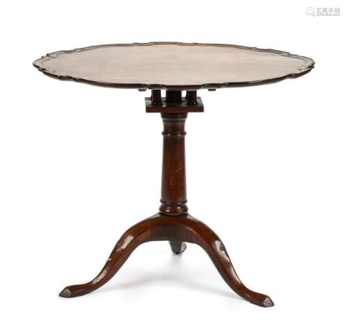 A Georgian Style Mahogany Tilt-Top Tea Table Height 28