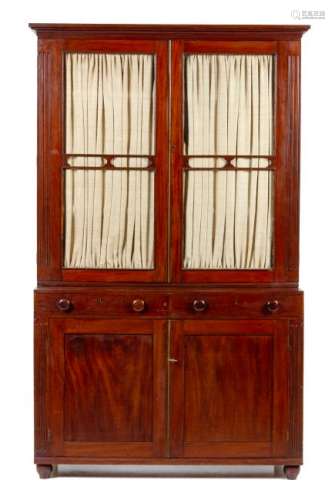 An American Empire Mahogany Bookcase Height 84 x width