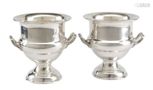 A Pair of English Silver-Plate Wine Coolers, John