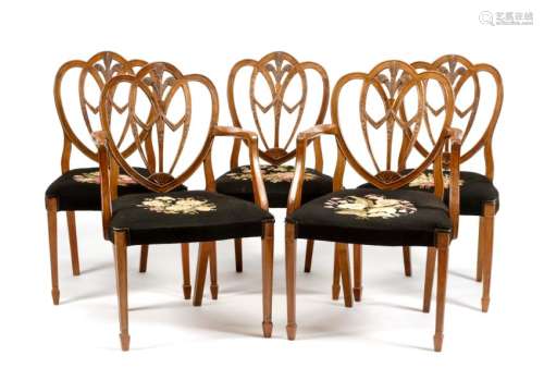 A Set of Eight George III Mahogany Dining Chairs Height
