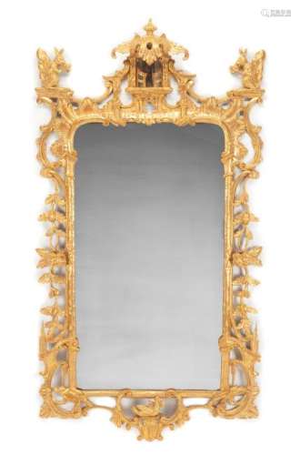 A George III Giltwood Mirror Height 66 x width 35 1/2