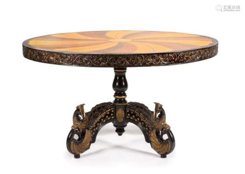 An Anglo-Colonial Style Various Woods Center Table