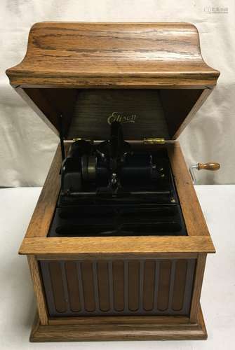 Thomas Edison Amberola Cylinder Record Player