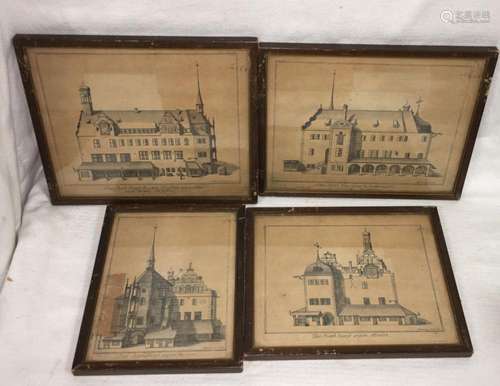 Group Of 4 Engravings, Das Rath Haus