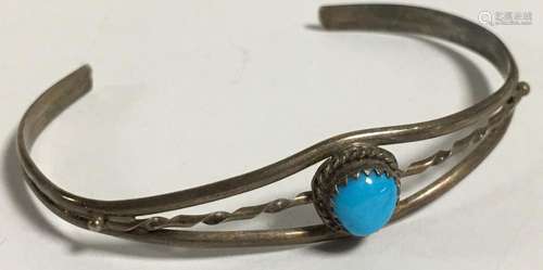 Sterling Silver & Turquoise Cuff Bracelet