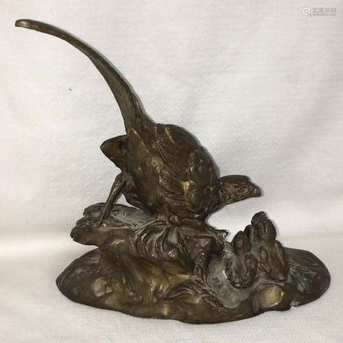 Bronze Bird Sculpture