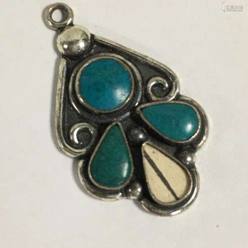 Sterling Silver And Turquoise Pendant