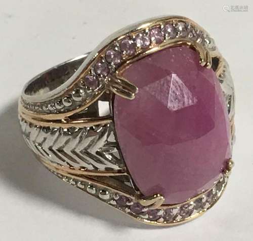 Sterling Silver Ring With Purple Stone