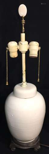 18/19th Century Chinese Jar Converted To Lamp