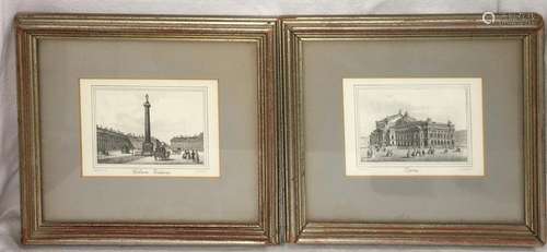 Two Paris Scene Prints