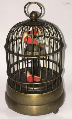 Wind Up Mechanical Bird Cage Clock