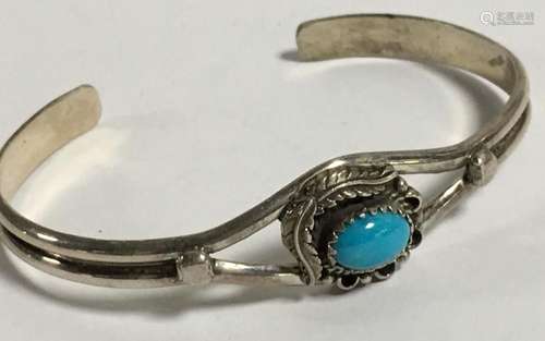 Sterling Silver And Turquoise Cuff Bracelet