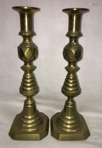 Pair Of Brass Candle Sticks