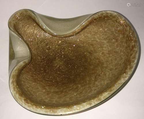 Art Glass Goldstone Bowl