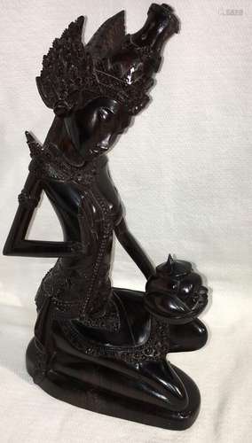 Wood Carved Oriental Sculpture