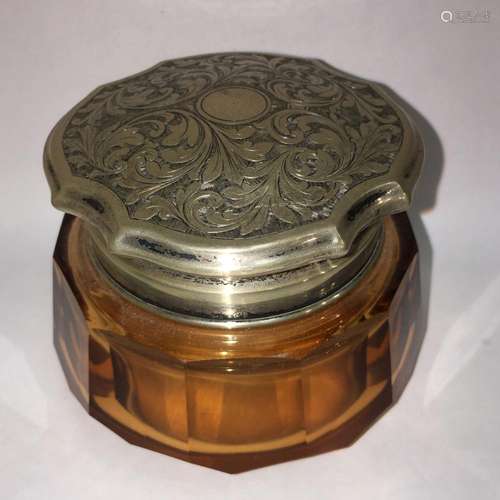 Glass Jar With 800 Silver Lid