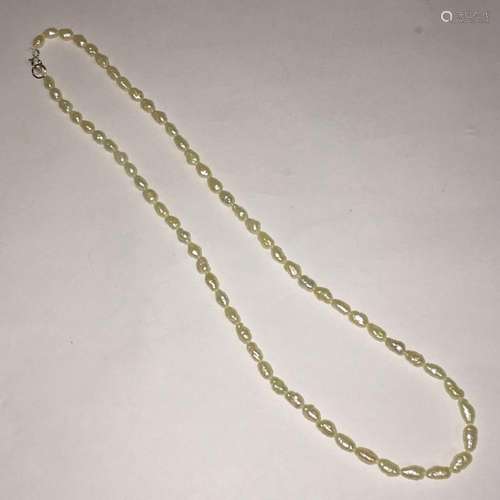 Pearl Necklace With Sterling Clasp