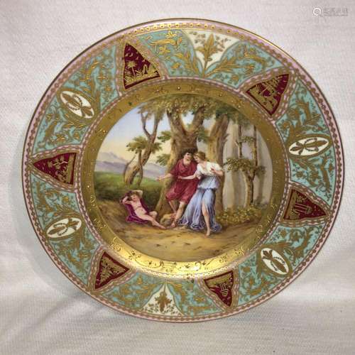 Beehive Austria Porcelain Plate, Cupid & Cephisa