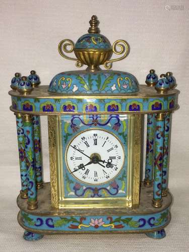 Oriental Cloisonne Mantle Clock