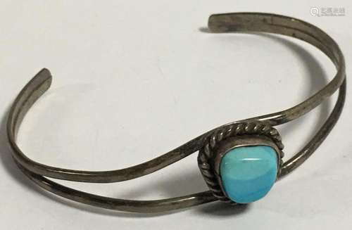 Sterling Silver And Turquoise Cuff Bracelet