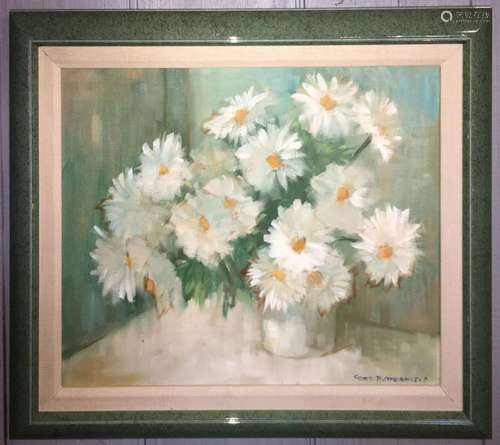 Cort. Butterfield Oil On Canvas Of Flowers